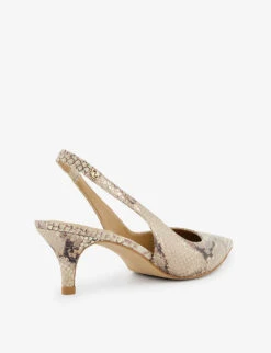 Dune Capitol Pointed-toe Snake-embossed Leather Slingback Courts -Manolo Blahnik Store R04131247 REPTILEPRINTLEATHER ALT03