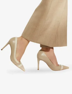 Dune Alexandria Pointed High-heeled Leather Court Shoes -Manolo Blahnik Store R04131788 ECRULEATHER ALT04