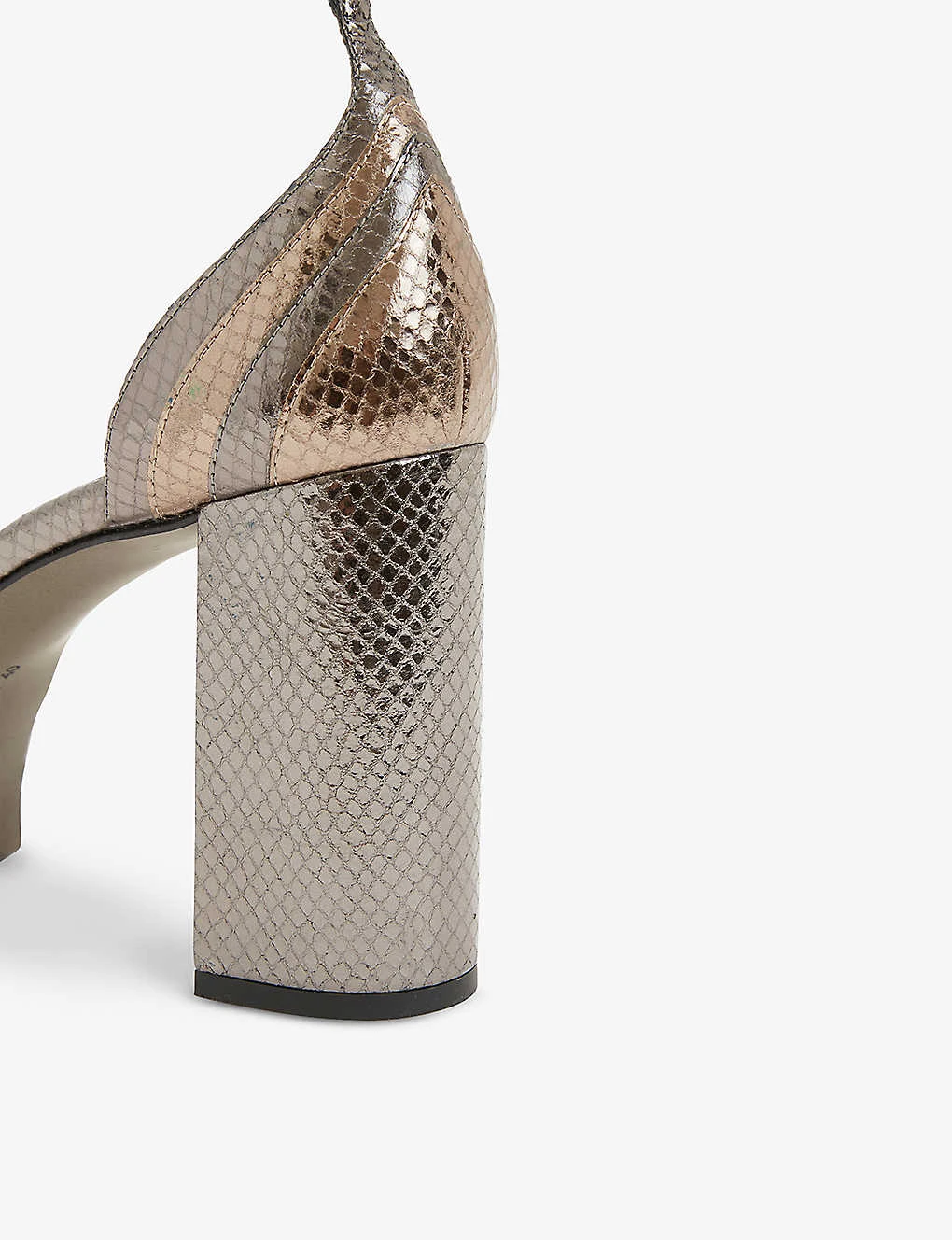 AllSaints Tia Platform Metallic-leather Sandals 5 AllSaints Tia Platform Metallic-leather Sandals - Image 5