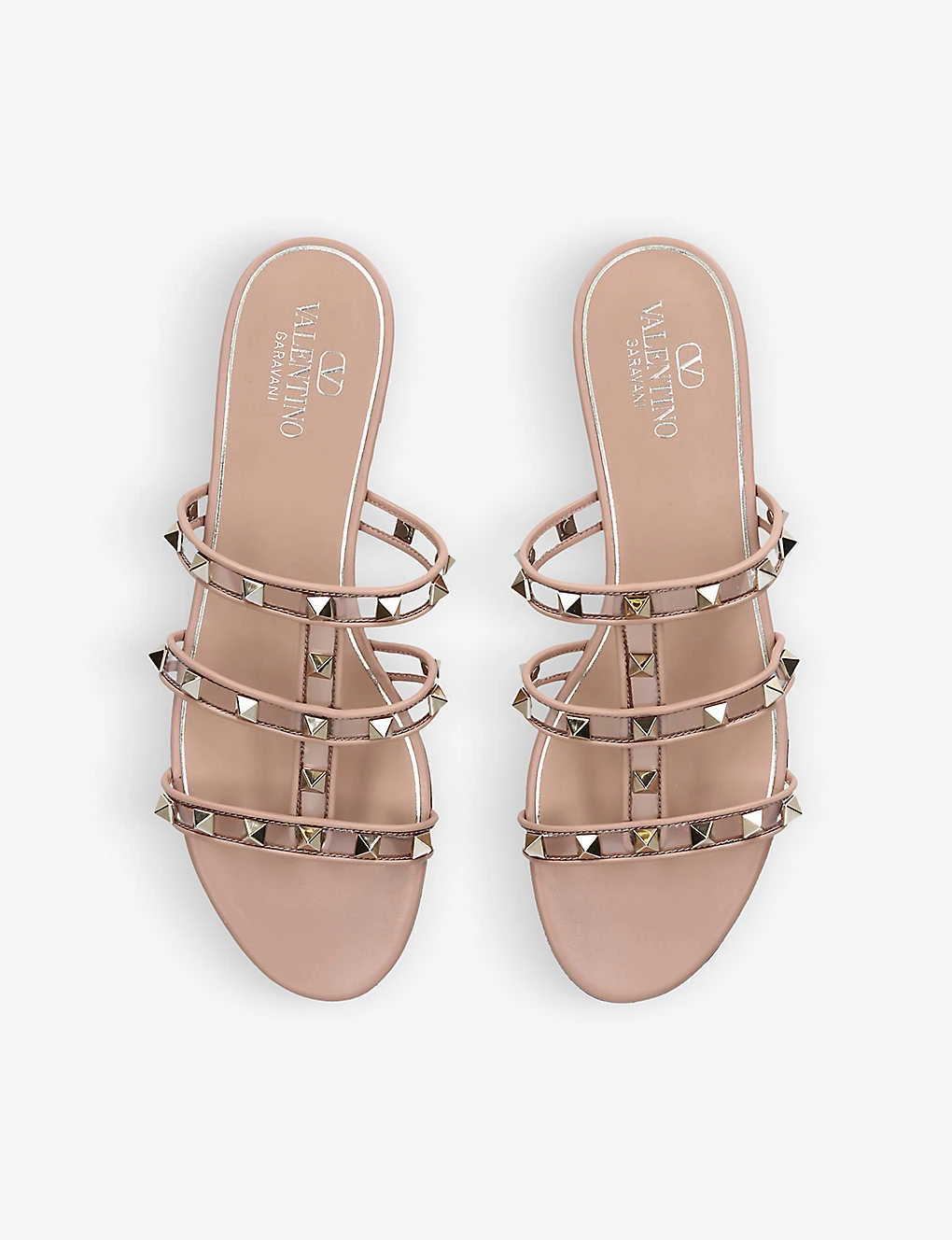 Valentino Garavani Rockstud Stud-embellished Woven Sandals 2 Valentino Garavani Rockstud Stud-embellished Woven Sandals - Image 2