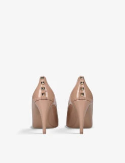 Valentino Garavani Rockstud Stud-embellished Patent-leather Heeled Courts 8 Valentino Garavani Rockstud Stud-embellished Patent-leather Heeled Courts -Manolo Blahnik Store R04132898 BLUSH ALT03