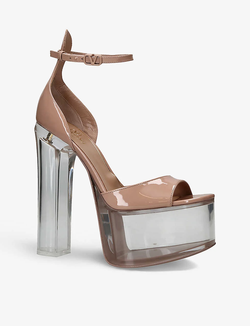 Valentino Garavani Tan-Go Platform-sole Patent-leather Heeled Sandals 3 Valentino Garavani Tan-Go Platform-sole Patent-leather Heeled Sandals - Image 3