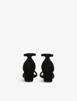 Carvela Second Skin 2 Heeled Suede Sandals 7 Carvela Second Skin 2 Heeled Suede Sandals -Manolo Blahnik Store R04133294 BLACK ALT03