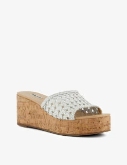 Dune Katey Lattice Leather Mules 7 Dune Katey Lattice Leather Mules -Manolo Blahnik Store R04133359 WHITELEATHER ALT02