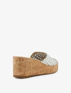 Dune Katey Lattice Leather Mules 8 Dune Katey Lattice Leather Mules -Manolo Blahnik Store R04133359 WHITELEATHER ALT03