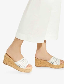 Dune Katey Lattice Leather Mules 9 Dune Katey Lattice Leather Mules -Manolo Blahnik Store R04133359 WHITELEATHER ALT04