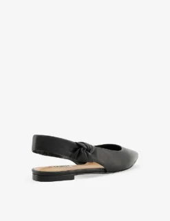 Dune Heighten Twist-knot Leather Ballet Pumps -Manolo Blahnik Store R04134027 BLACKLEATHER ALT03