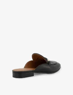 Dune Glowin Backless Horsebit-chain Leather Loafers -Manolo Blahnik Store R04135979 BLACKLEATHER ALT03