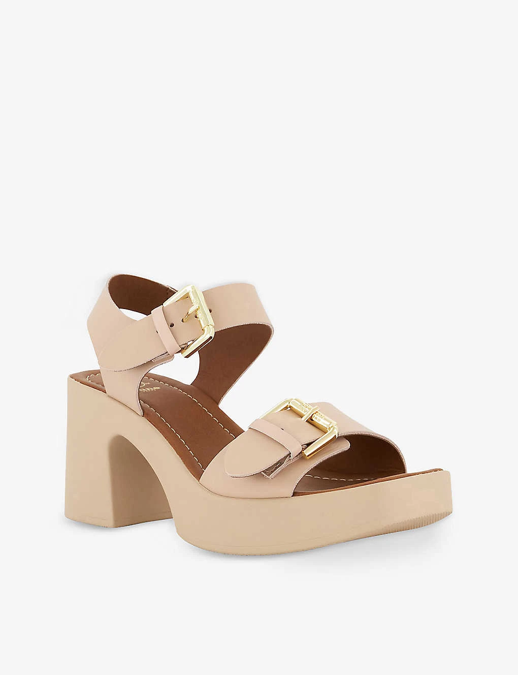 Dune Jenies Two-buckle Leather Platform Sandals 3 Dune Jenies Two-buckle Leather Platform Sandals - Image 3