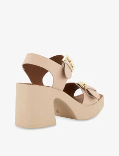 Dune Jenies Two-buckle Leather Platform Sandals 8 Dune Jenies Two-buckle Leather Platform Sandals -Manolo Blahnik Store R04136896 BLUSHLEATHER ALT03
