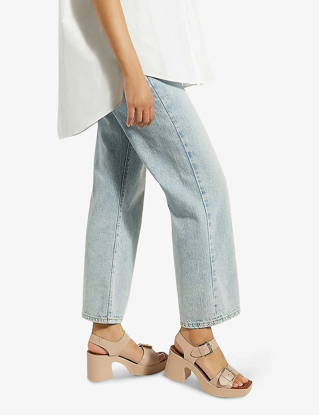 Dune Jenies Two-buckle Leather Platform Sandals 5 Dune Jenies Two-buckle Leather Platform Sandals - Image 5