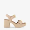 Dune Jenies Two-buckle Leather Platform Sandals