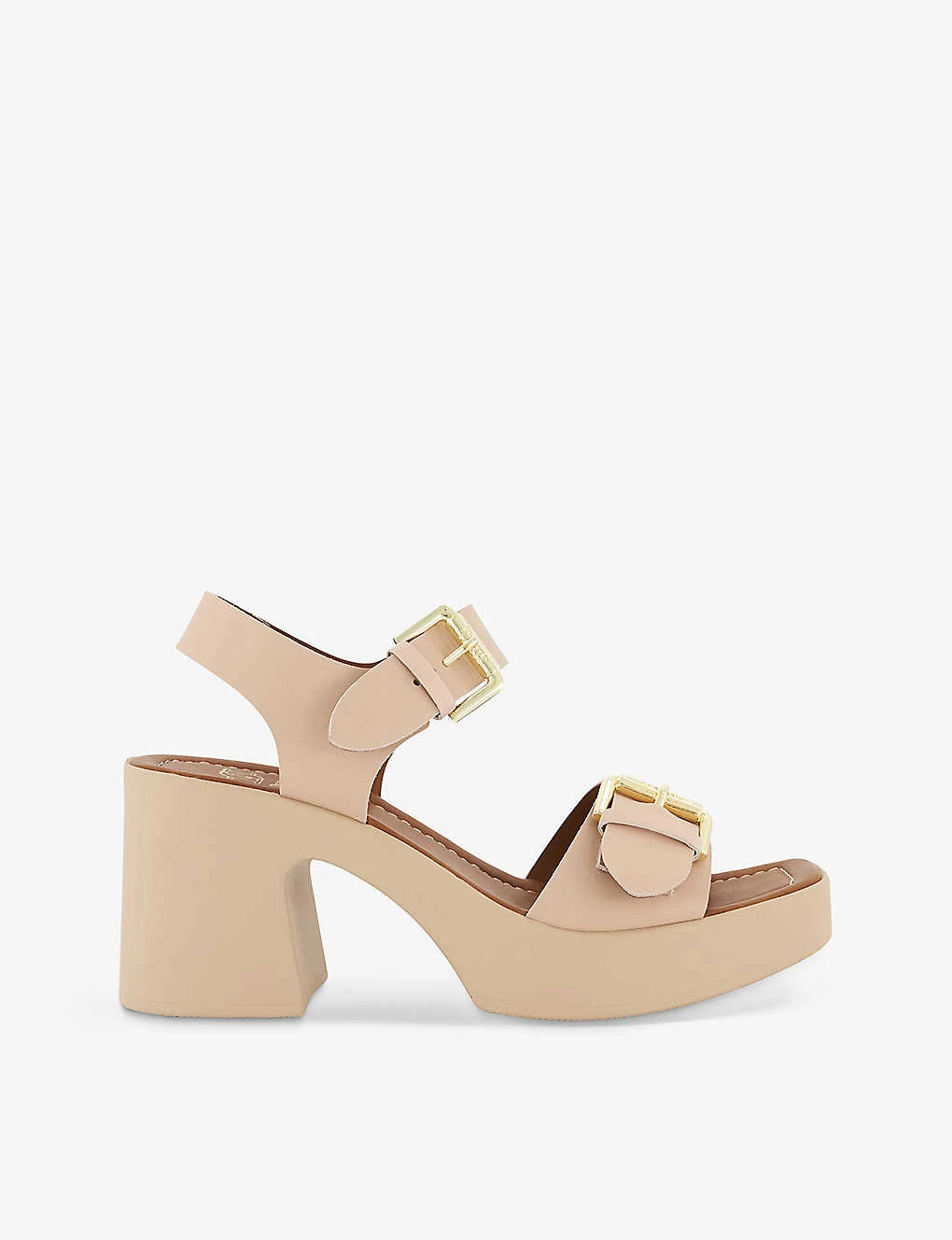 Dune Jenies Two-buckle Leather Platform Sandals 1 Dune Jenies Two-buckle Leather Platform Sandals
