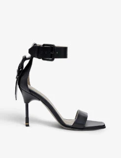AllSaints Noir Buckle-fastened Leather Sandals