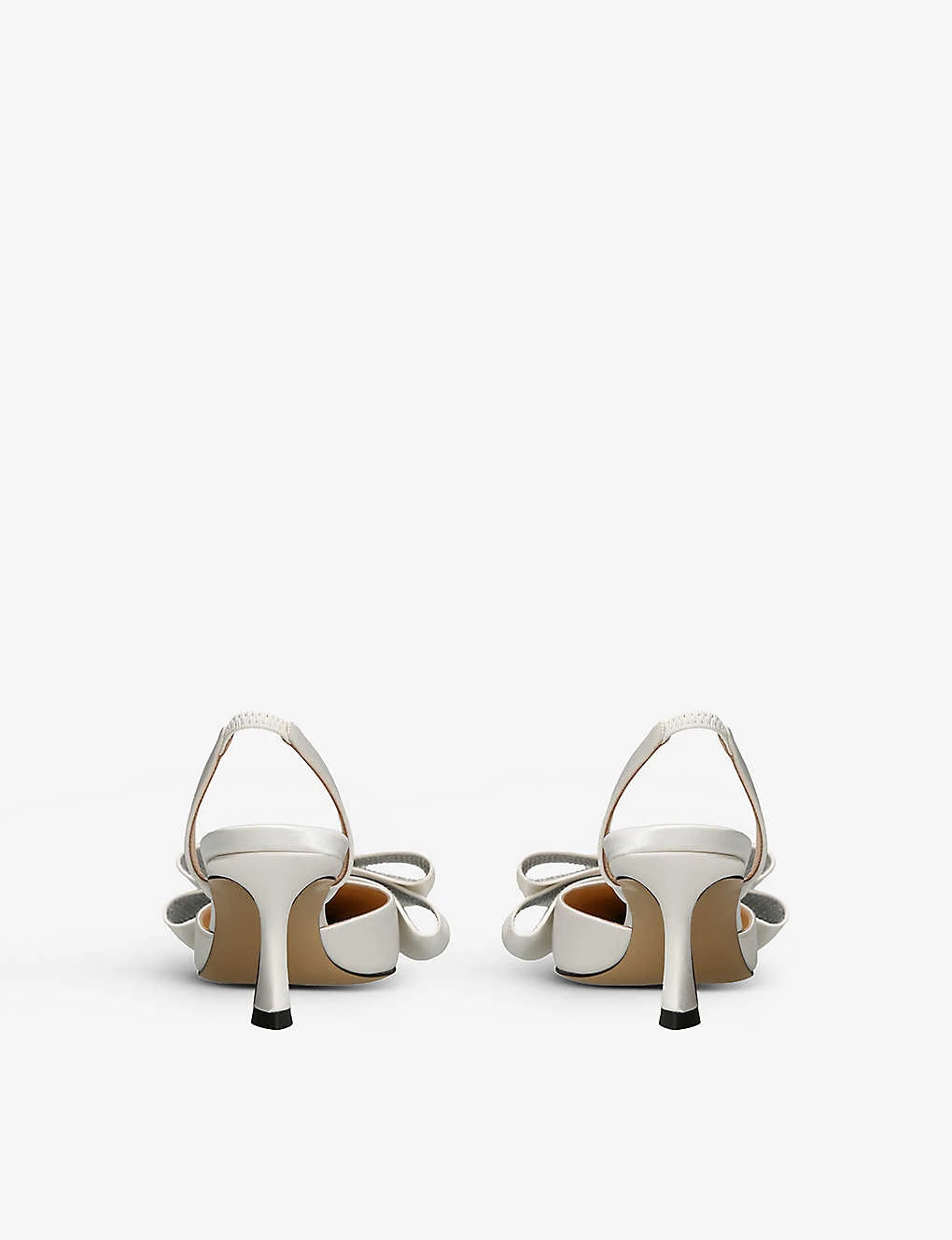 Le Cadeu Bow-embellished Satin Heeled Slingback Courts 4 Le Cadeu Bow-embellished Satin Heeled Slingback Courts - Image 4