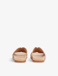 Rachelle Cut-out Flat-sole Rope Raffia Sandals 7 Rachelle Cut-out Flat-sole Rope Raffia Sandals -Manolo Blahnik Store R04138289 PINROSEGOLD ALT03