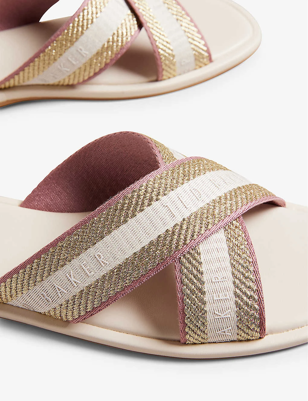 Ted Baker Ashika Logo-print Cross-strap Woven Sandals 3 Ted Baker Ashika Logo-print Cross-strap Woven Sandals - Image 3