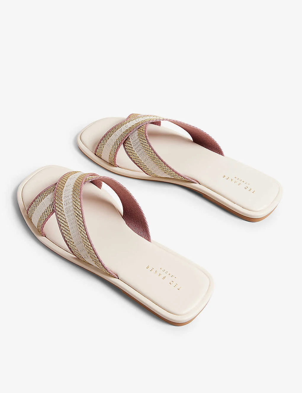 Ted Baker Ashika Logo-print Cross-strap Woven Sandals 4 Ted Baker Ashika Logo-print Cross-strap Woven Sandals - Image 4