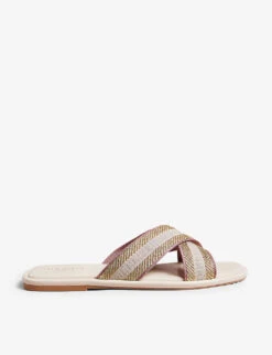 Ted Baker Ashika Logo-print Cross-strap Woven Sandals