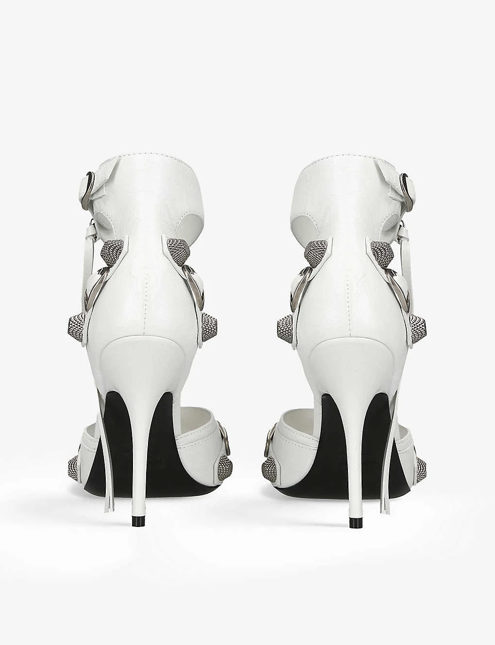 Balenciaga Cagole 110 Stud-embellished Leather Heeled Sandals 4 Balenciaga Cagole 110 Stud-embellished Leather Heeled Sandals - Image 4