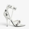 Balenciaga Cagole 110 Stud-embellished Leather Heeled Sandals