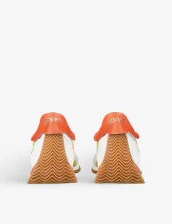 Loewe X Paula's Ibiza Flow Runner Monogram-embroidered Leather And Suede Low-top Trainers -Manolo Blahnik Store R04146478 WHITEOTH ALT03