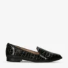 Legend Croc-embossed Faux-leather Flat Pumps
