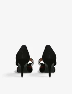 Carvela Amalfi Crystal-embellished Suede Heeled Courts -Manolo Blahnik Store R04148686 BLACK ALT03