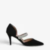 Carvela Amalfi Crystal-embellished Suede Heeled Courts
