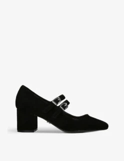 Carvela Harper Front-buckle Suede Heeled Courts