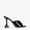 Amina Muaddi Lupita Glass Square-toe PVC Heeled Mules