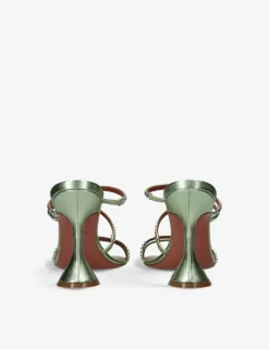 Amina Muaddi Naima Crystal-embellished Satin Heeled Sandals -Manolo Blahnik Store R04148718 OTHER ALT03