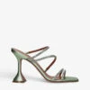 Amina Muaddi Naima Crystal-embellished Satin Heeled Sandals