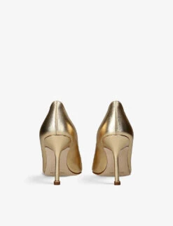 Manolo Blahnik Hangisi Crystal-embellished Heeled Courts 7 Manolo Blahnik Hangisi Crystal-embellished Heeled Courts -Manolo Blahnik Store R04149309 GOLD ALT03