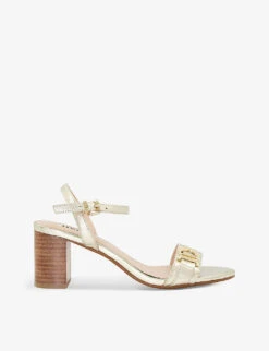 Dune Jessie Block-heeled Leather Sandals