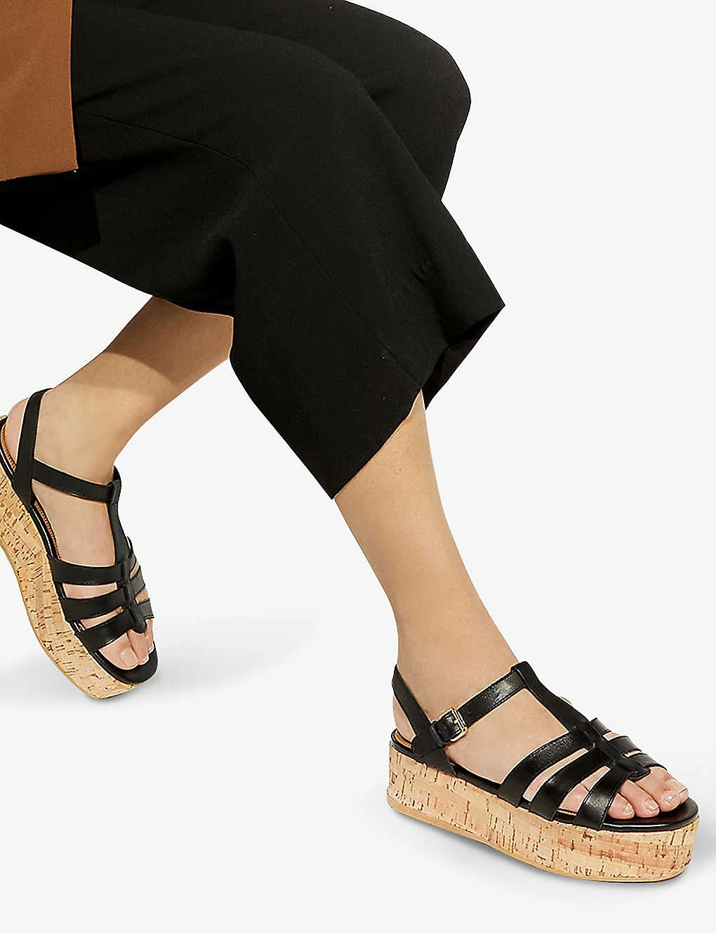 Dune Lenson Corked Sole Leather Sandals 5 Dune Lenson Corked Sole Leather Sandals - Image 5