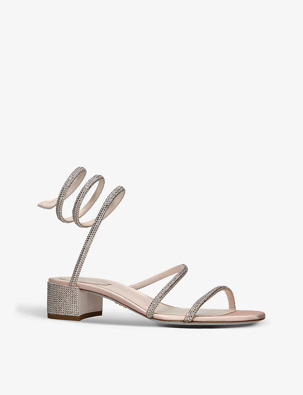 Cleo Crystal-embellished Satin Heeled Sandals 3 Cleo Crystal-embellished Satin Heeled Sandals - Image 3