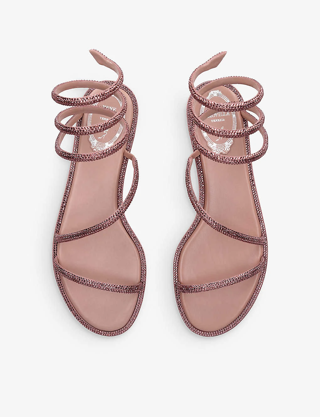 Cleo Crystal-embellished Satin Sandals 4 Cleo Crystal-embellished Satin Sandals - Image 4