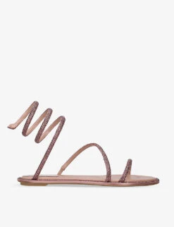 Cleo Crystal-embellished Satin Sandals