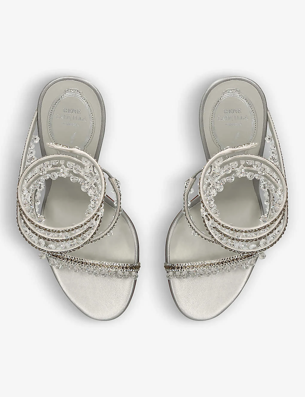 Chandelier Bead-embellished Leather Heeled Sandals 4 Chandelier Bead-embellished Leather Heeled Sandals - Image 4