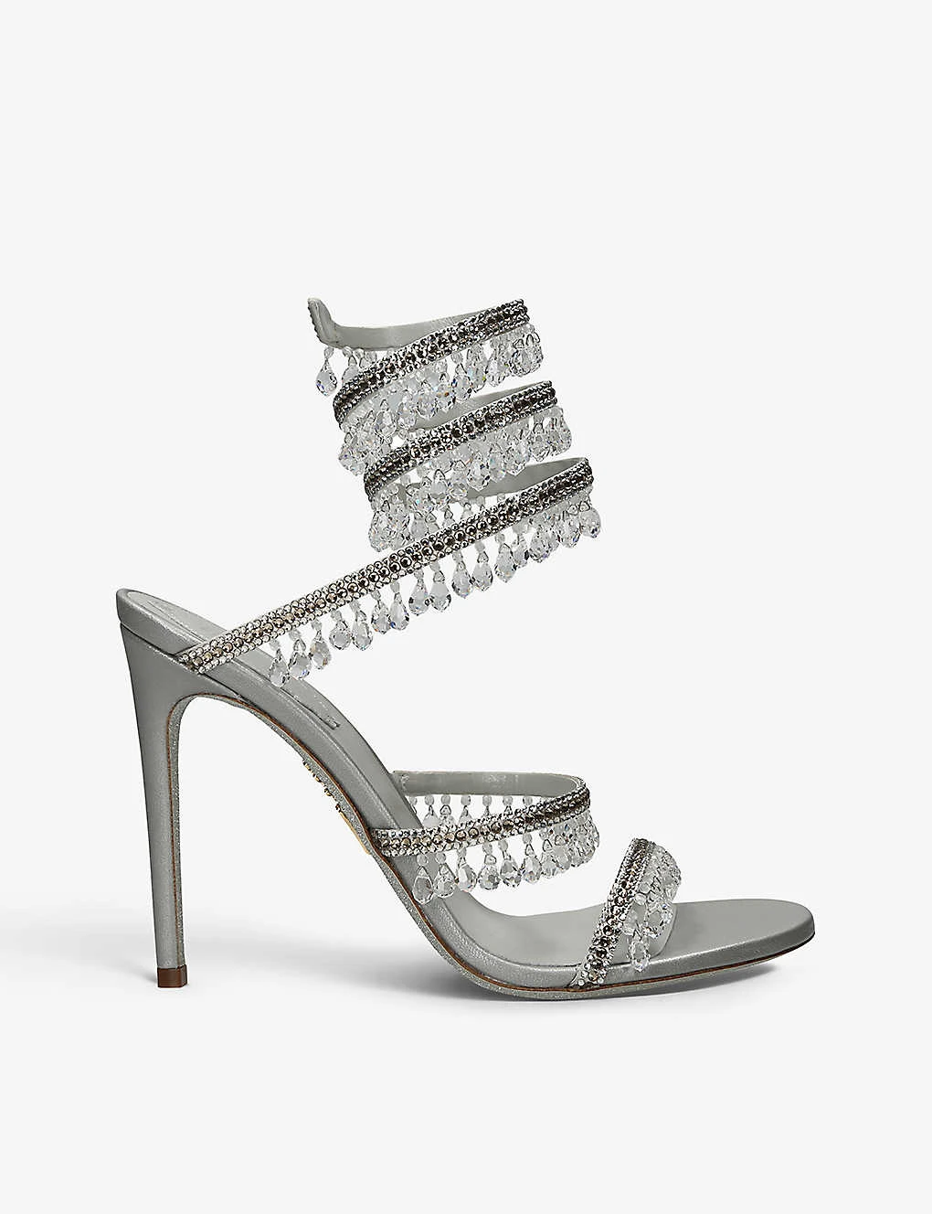 Chandelier Bead-embellished Leather Heeled Sandals 1 Chandelier Bead-embellished Leather Heeled Sandals