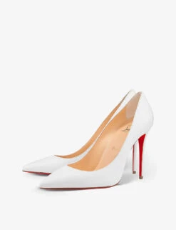 Christian Louboutin Kate 100 Pointed-toe Leather Heeled Courts 6 Christian Louboutin Kate 100 Pointed-toe Leather Heeled Courts -Manolo Blahnik Store R04152228 BIANCO ALT02