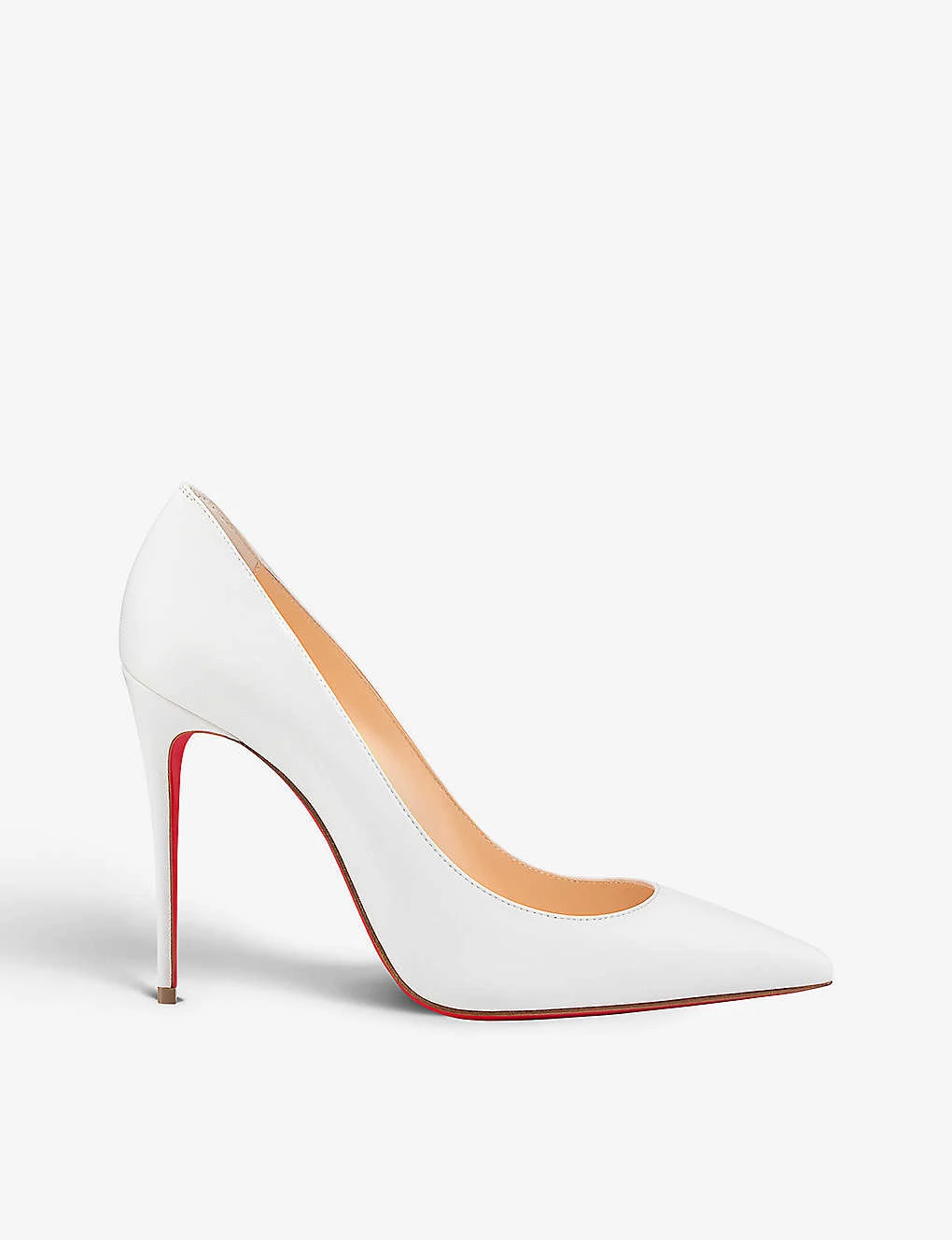 Christian Louboutin Kate 100 Pointed-toe Leather Heeled Courts 1 Christian Louboutin Kate 100 Pointed-toe Leather Heeled Courts