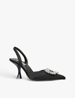 Steve Madden Neala Crystal-embellished Satin Sandals -Manolo Blahnik Store R04153066 BLACK ALT02