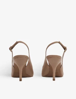 Reiss Delilah Pointed-toe Sling-back Leather Courts -Manolo Blahnik Store R04154544 NUDE ALT02