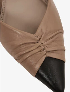 Reiss Delilah Pointed-toe Sling-back Leather Courts -Manolo Blahnik Store R04154544 NUDE ALT03