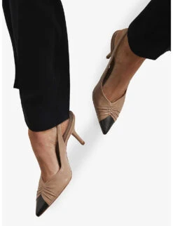 Reiss Delilah Pointed-toe Sling-back Leather Courts -Manolo Blahnik Store R04154544 NUDE ALT04