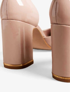 Ted Baker Keliy Chain-trim Patent-leather Heeled Courts 7 Ted Baker Keliy Chain-trim Patent-leather Heeled Courts -Manolo Blahnik Store R04154619 PLPINK ALT02