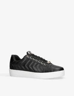 Carvela Joyful Quilted Low-top Faux-leather Trainers -Manolo Blahnik Store R04156811 BLACK ALT02