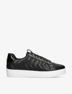 Carvela Joyful Quilted Low-top Faux-leather Trainers